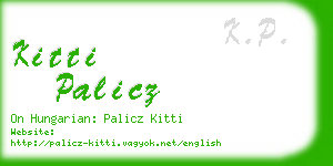 kitti palicz business card